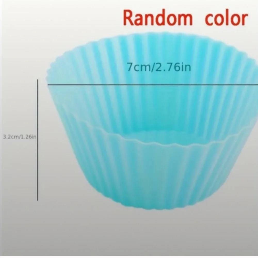 Muffin/Cake Silicone Mold 12 pieces Assorted colors